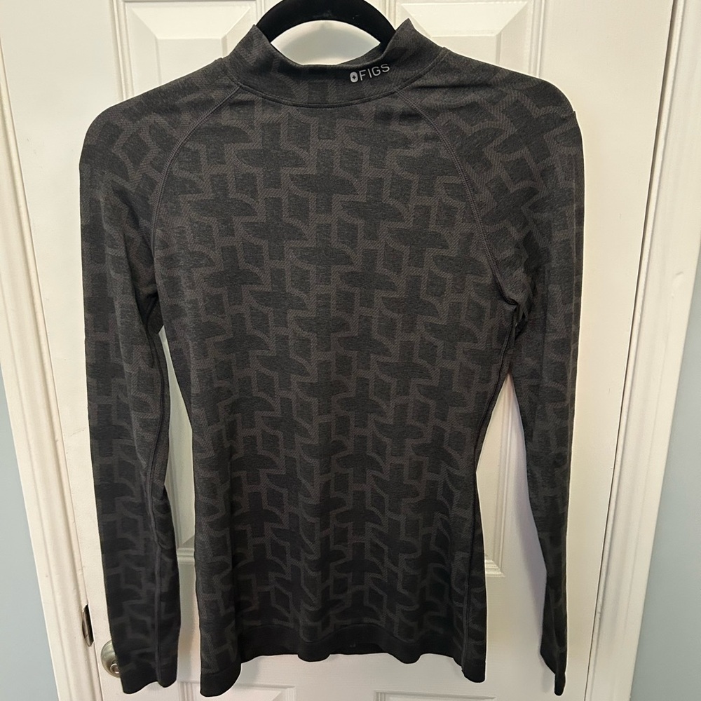 FIGS Patterned Long Sleeve Underscrub Top